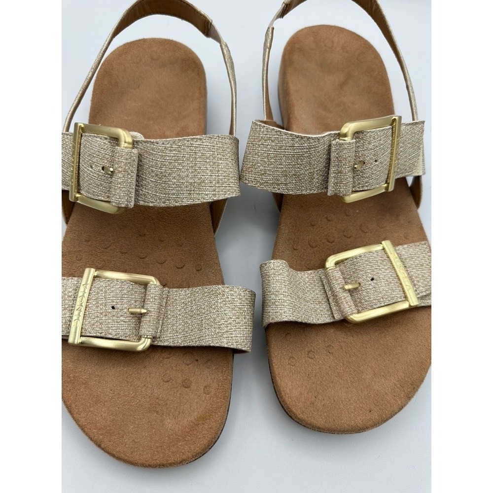 Vionic Slingback Sandals 11 Reese Womens Gold Metallic Buckle Comfort Arch - Picture 8 of 8